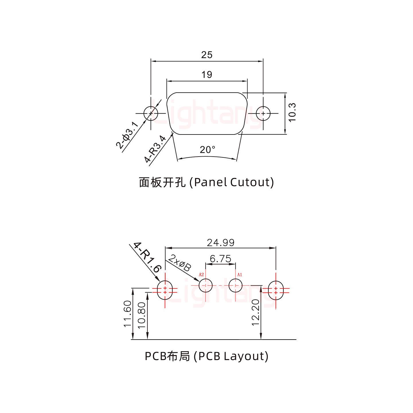 2W2母PCB彎插板/鉚支架11.6/大電流30A