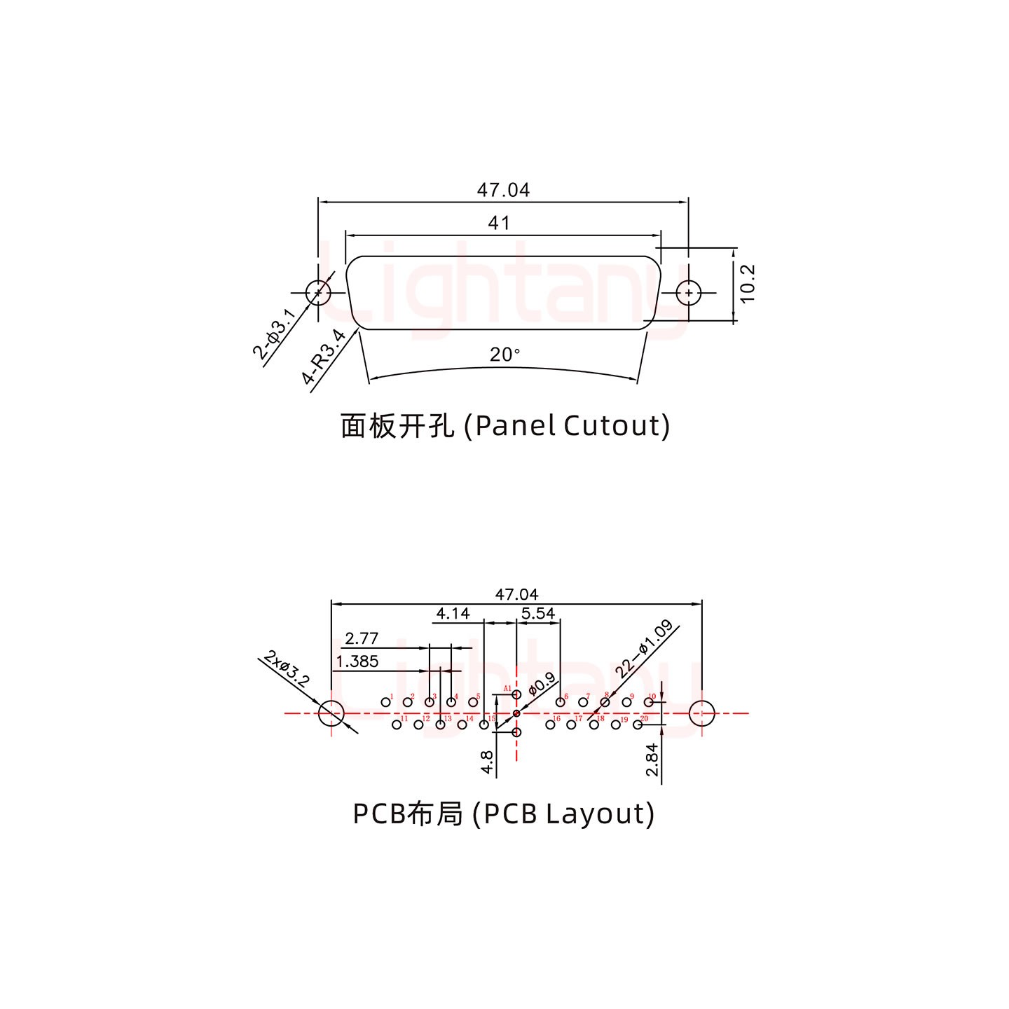 21W1公PCB直插板/鉚魚(yú)叉7.0/射頻同軸50歐姆