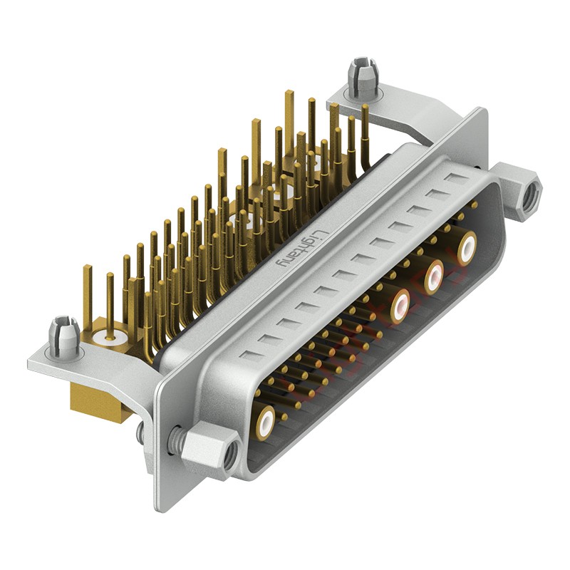 36W4公PCB彎插板/鉚支架12.2/射頻同軸75歐姆