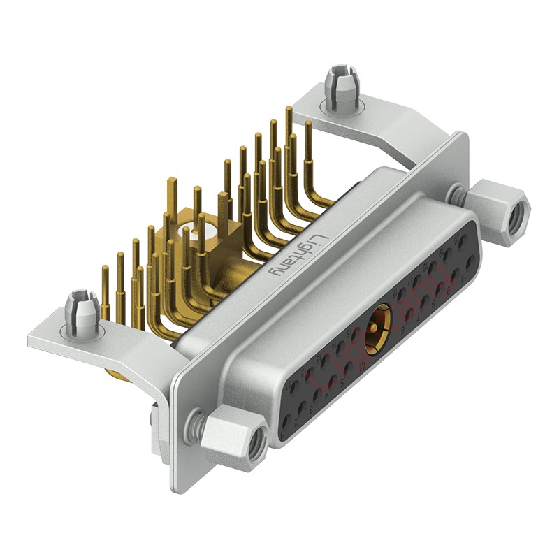 21W1母PCB彎插板/鉚支架10.8/射頻同軸75歐姆