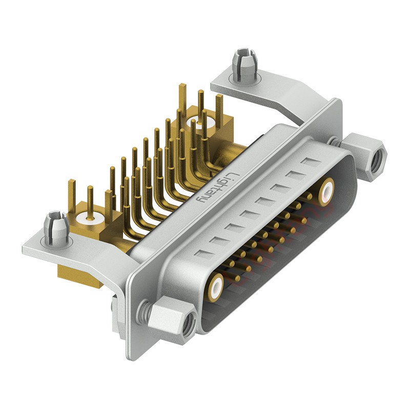 17W2公PCB彎插板/鉚支架11.6/射頻同軸50歐姆