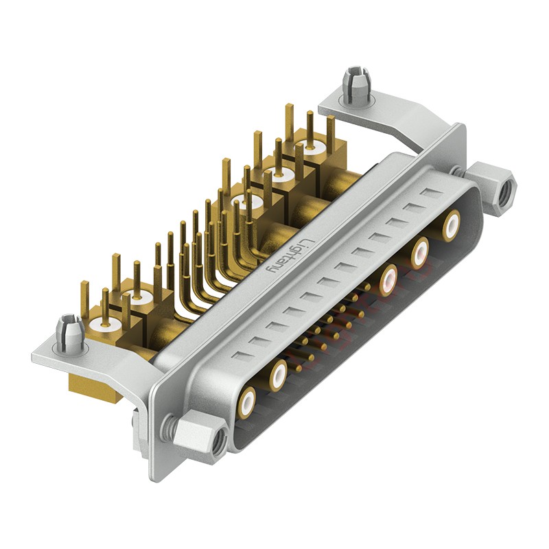 17W5公PCB彎插板/鉚支架11.6/射頻同軸50歐姆