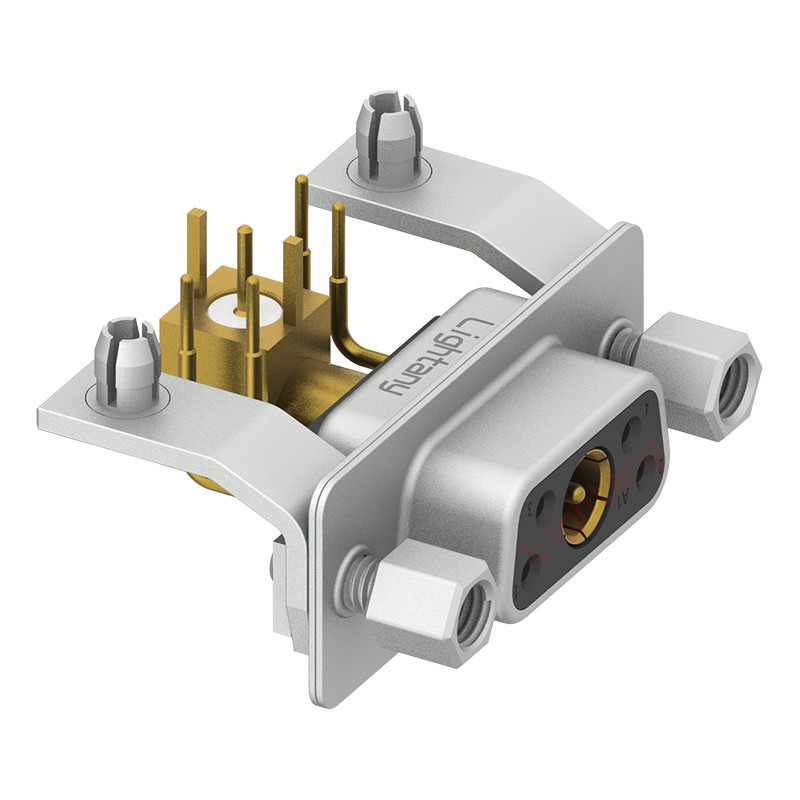 5W1母PCB彎插板/鉚支架11.6/射頻同軸75歐姆