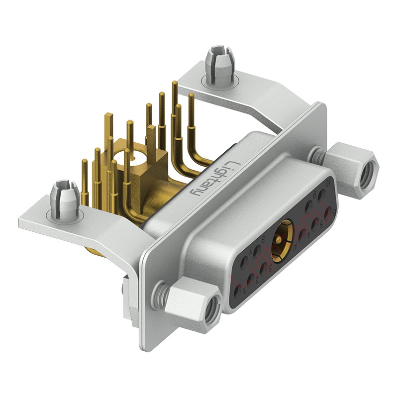 11W1母PCB彎插板/鉚支架10.8/射頻同軸50歐姆