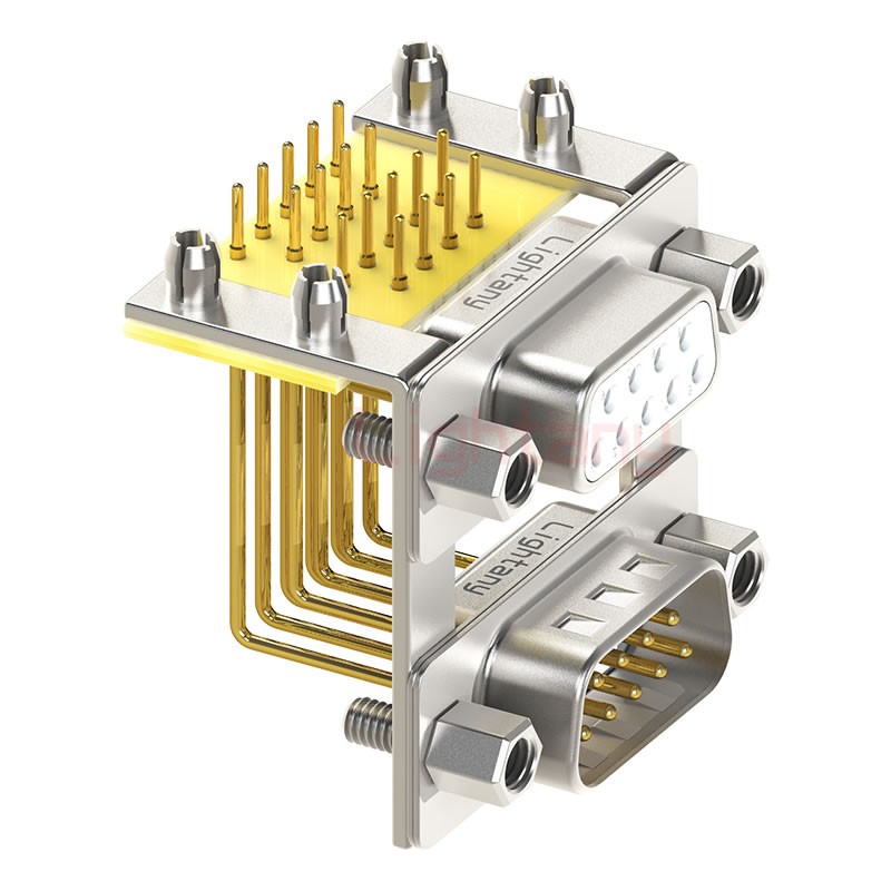 DR9 上公下母 間距19.05 車針雙胞胎 D-SUB連接器
