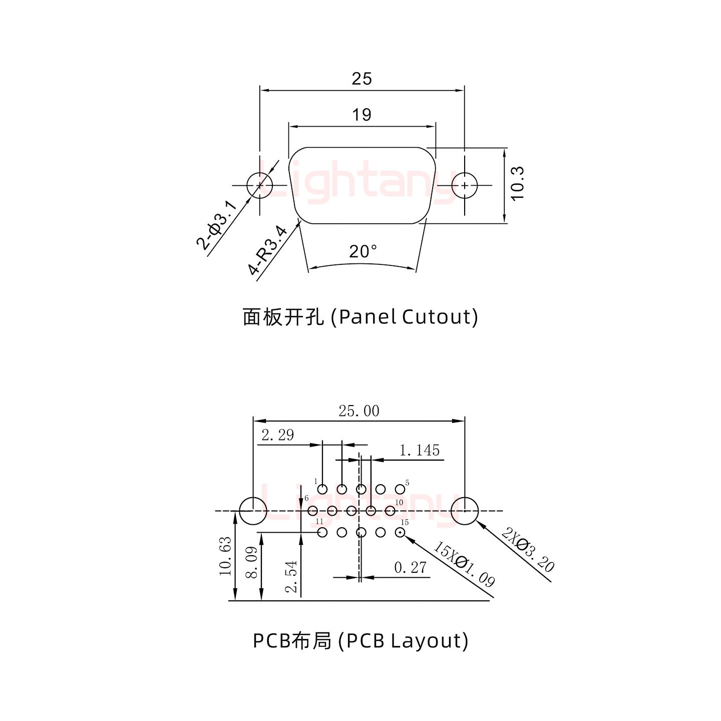 HDR15 公 彎插板8.89 金屬支架10.8鎖螺絲 車針