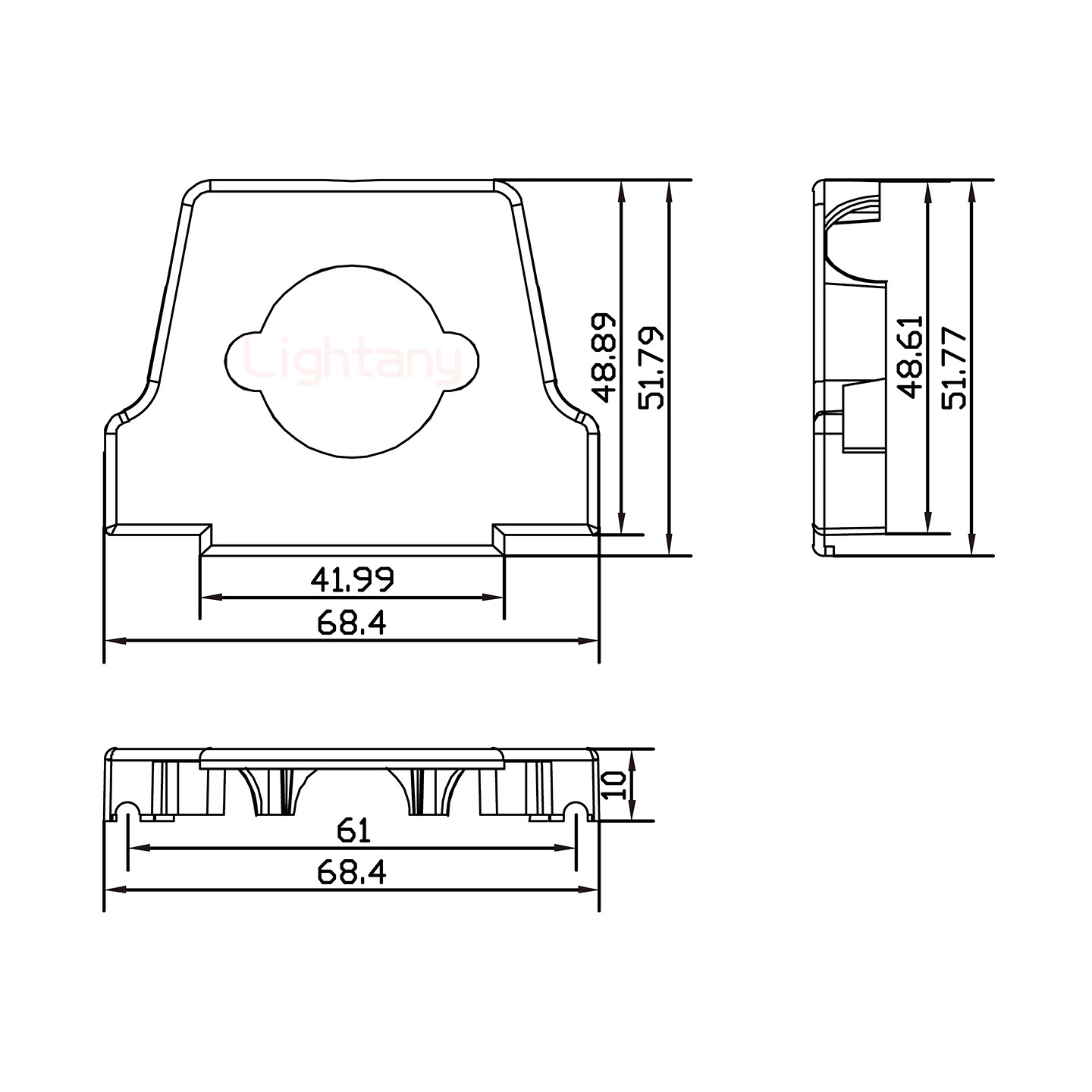 24W7公短體焊線30A+50P金屬外殼2252三個(gè)出線孔12mm