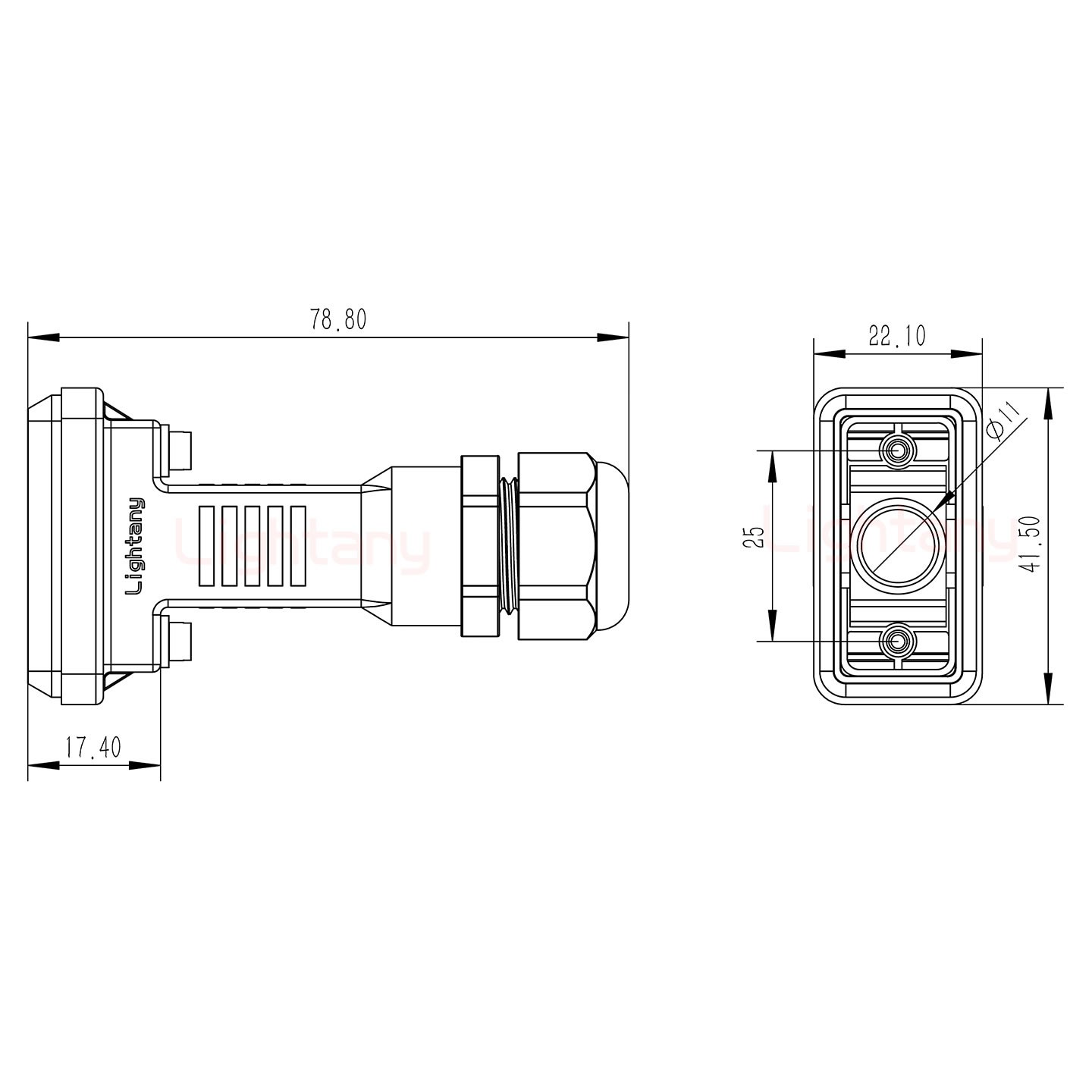 1W1公頭焊線+防水接頭/線徑5~11mm/射頻同軸50歐姆