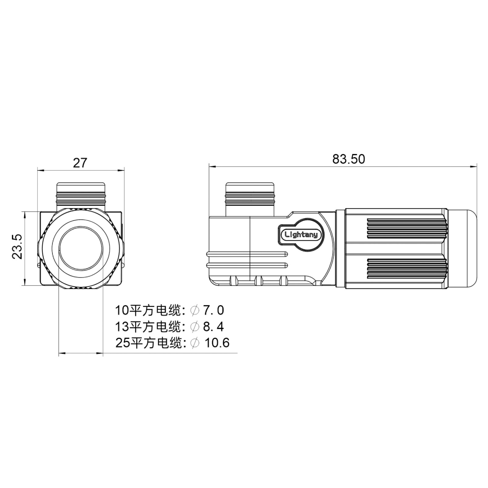 LTC0616-F1RR彎式插頭 16平方 100A 紅色