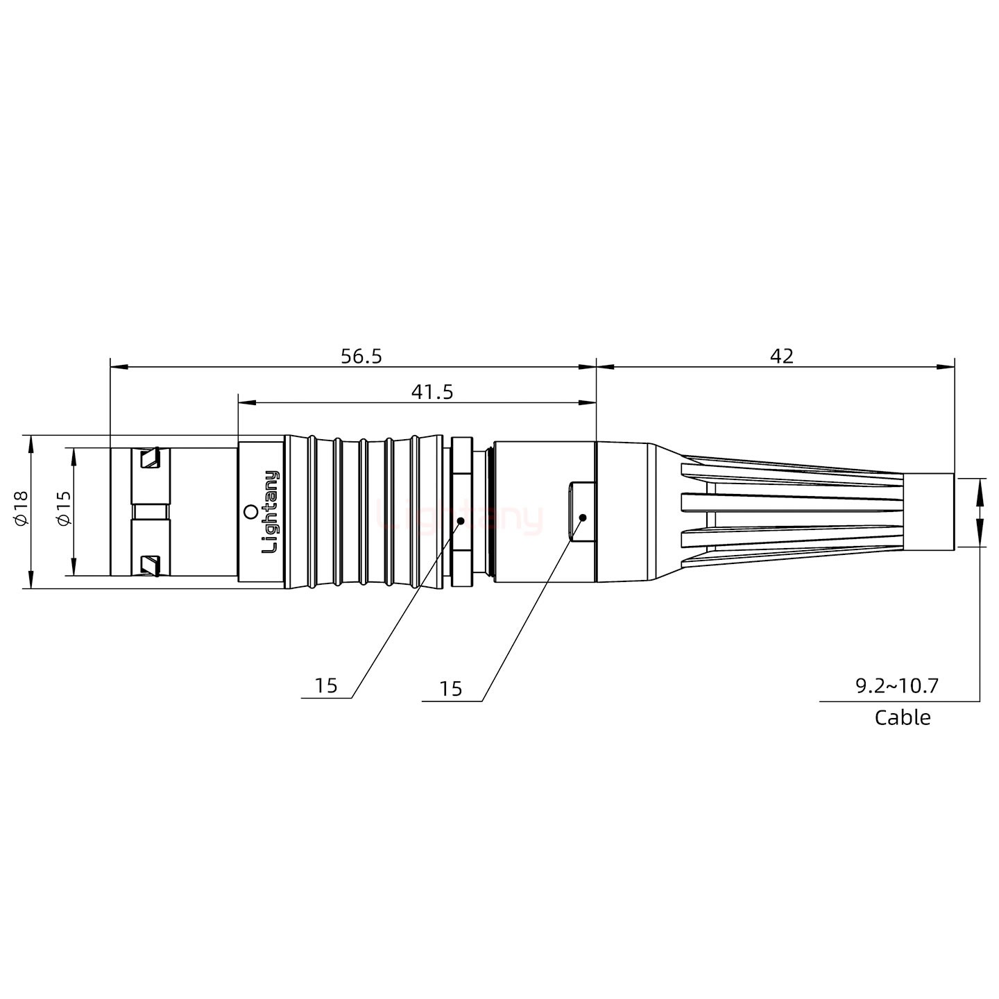 FGG.3B.022.CLAD10Z帶護套直式插頭