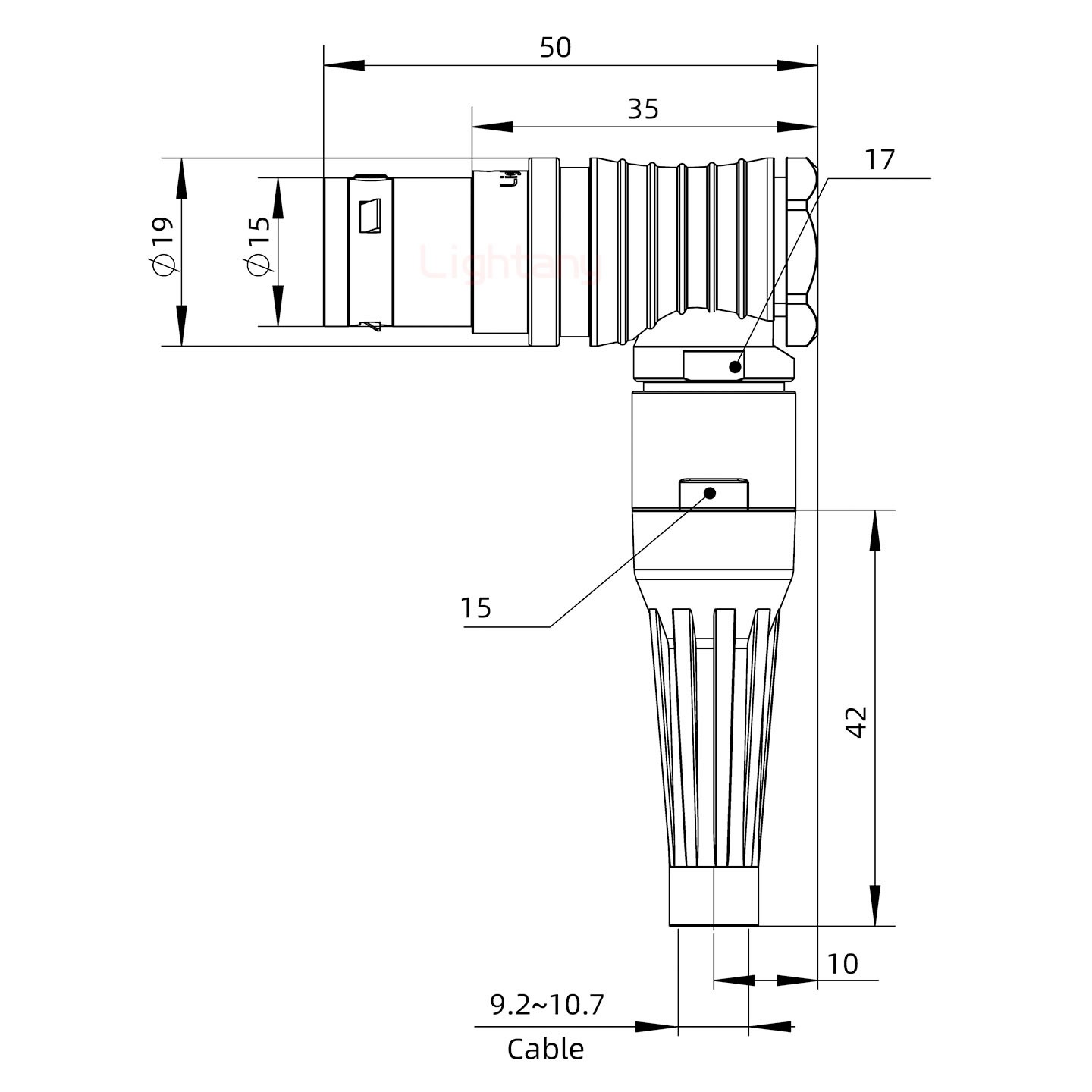 FHG.3B.003.CLAD10Z帶護(hù)套彎式插頭