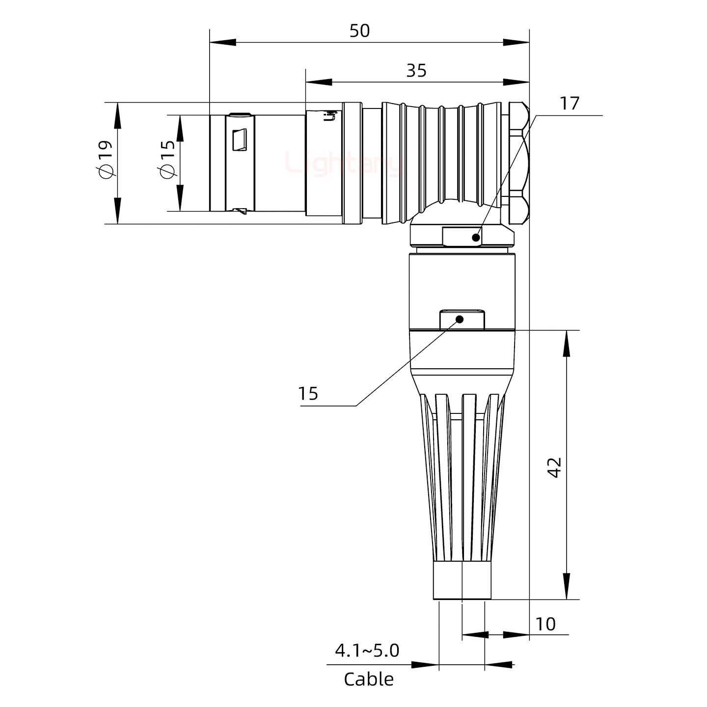 FHG.3B.009.CLAM52Z帶護(hù)套彎式插頭