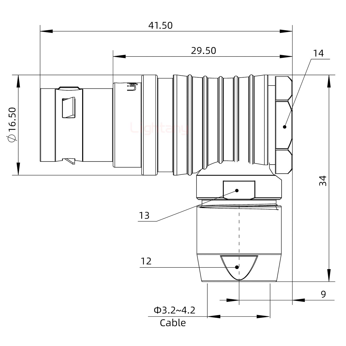 FHG.2B.003.CLAD42彎式插頭