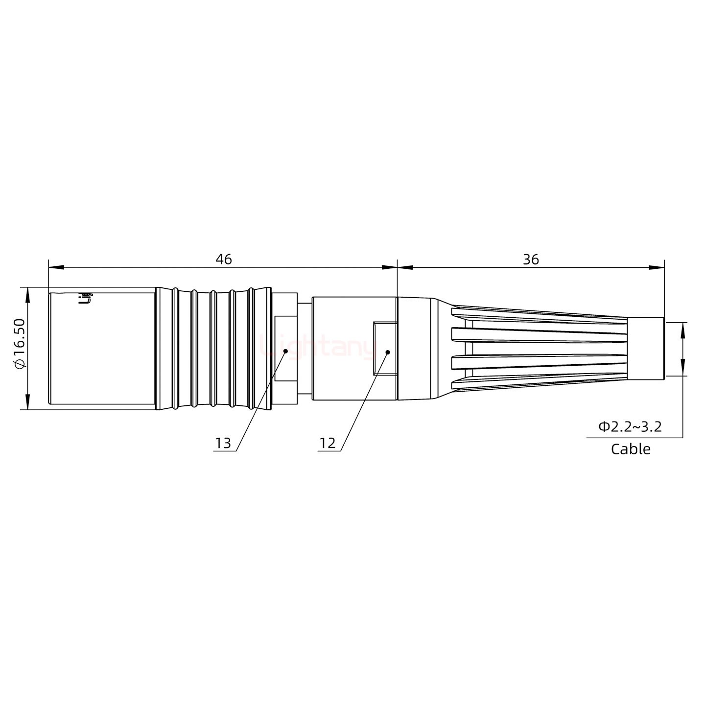 PHG.2B.002.CLLM31Z推拉自鎖帶護(hù)套浮動(dòng)插座