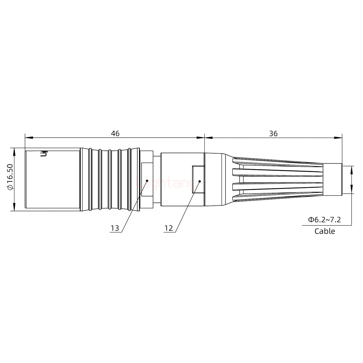 PHG.2B.004.CLLD72Z推拉自鎖帶護(hù)套浮動(dòng)插座