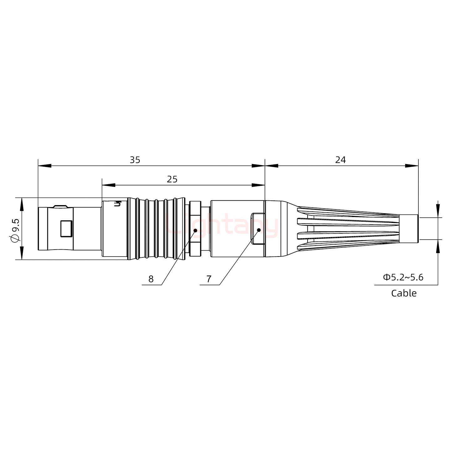 FGG.0B.009.CLAD56Z帶護(hù)套直式插頭