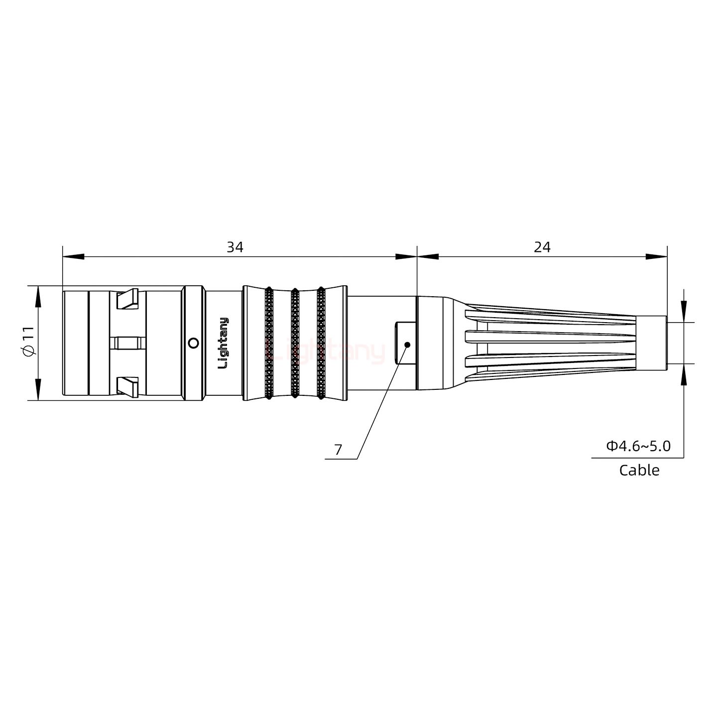 FGG.0K.005.CLAC50Z推拉自鎖帶護(hù)套直式插頭